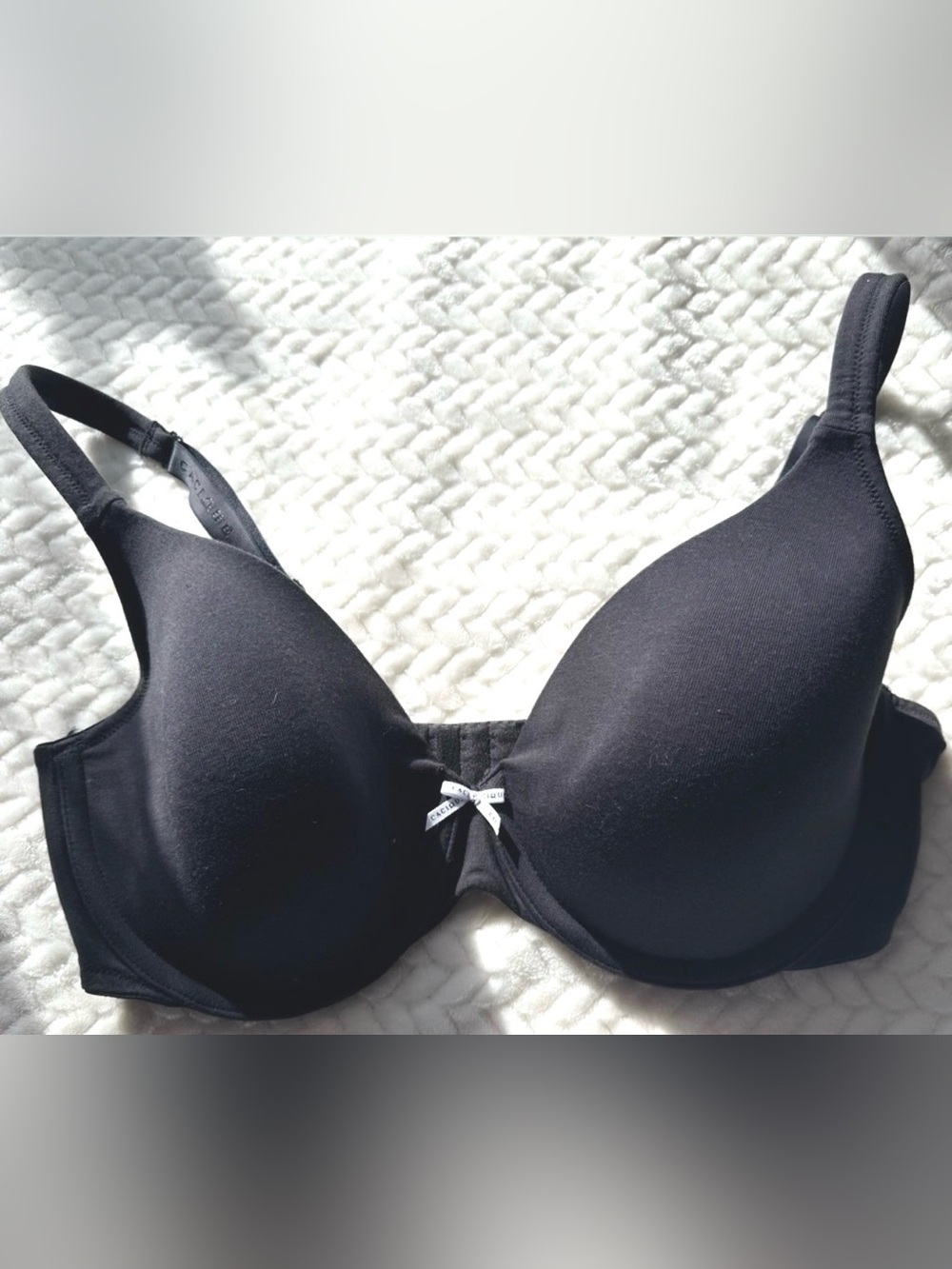 Cacique EUC Black Lightly Lined T-Shirt Bra 34DDD
